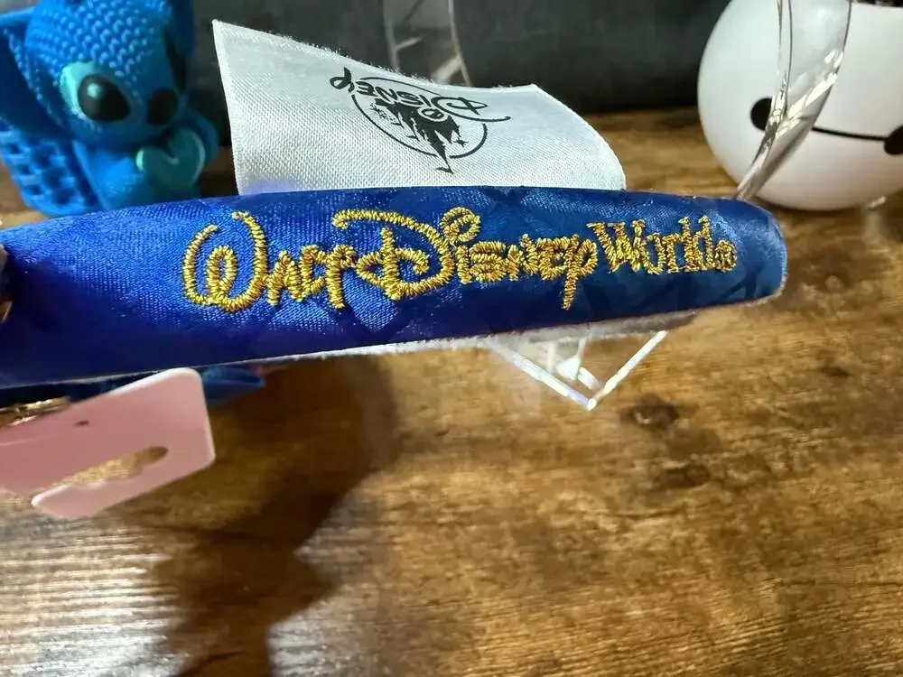 NWT Disney Parks Annual Passholder Exclusive Ear Headband Blue Sequin WDW